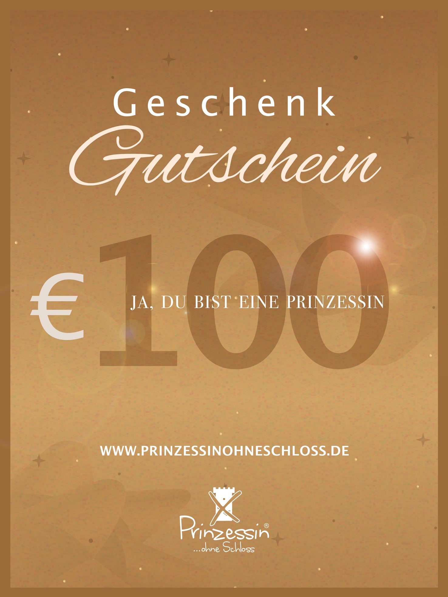 Geschenkgutschein Online Shop 100€ – Prinzessin ohne Schloss